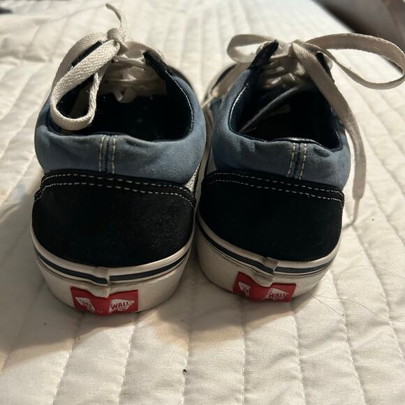 SkatewearVans Old Skool Blue & Black Suede Canvas Sneakers Men’s 7 / Women’s 8.5 - Picture 4 of 6